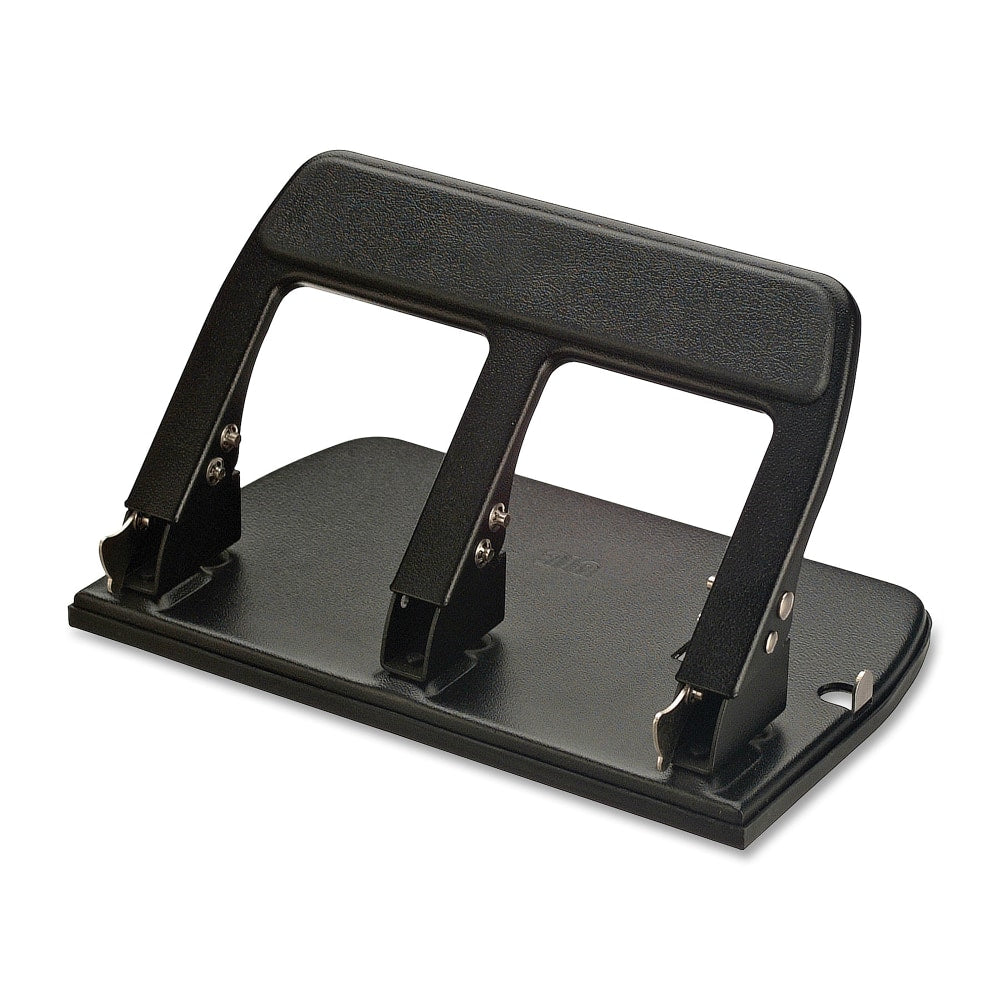 OIC Heavy-Duty Padded Handle 3-Hole Punch, Black