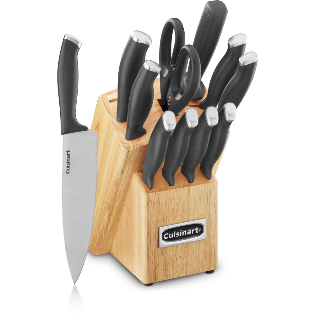 Cuisinart Color Pro Collection Cutlery Block Set, Black, Set Of 12 Pieces