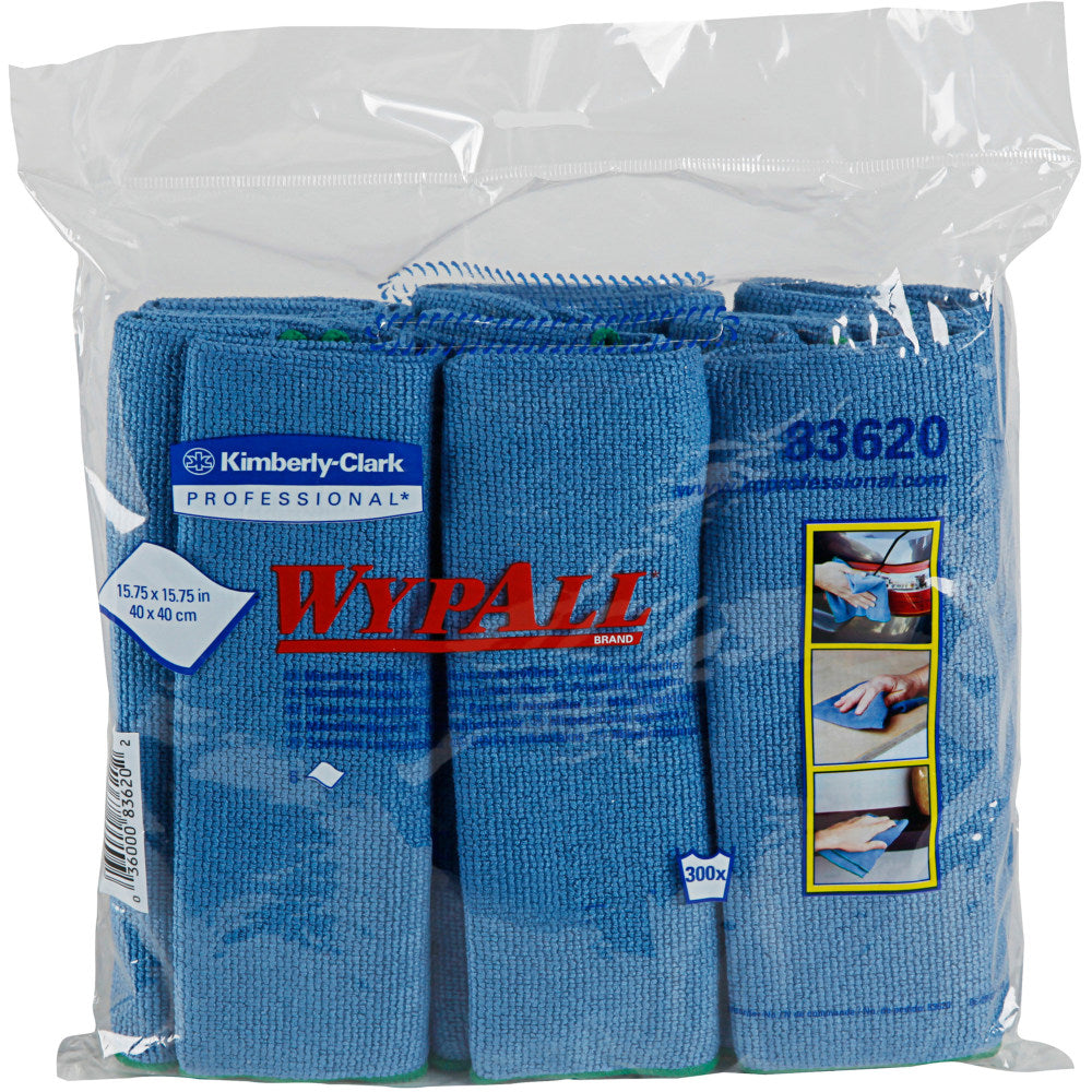 Wypall Microfiber Cloths - General Purpose - Cloth - 15.75in Width x 15.75in Length - 24 / Carton - Blue