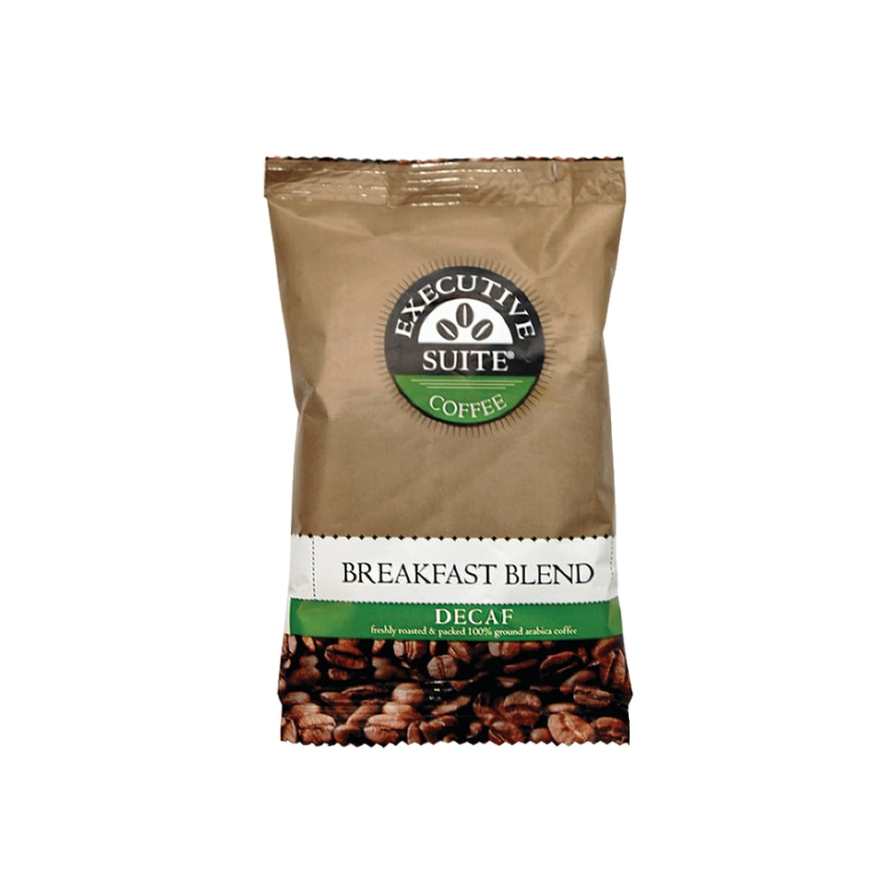 Executive Suite Coffee Single-Serve Coffee Packets, Decaffeinated, Breakfast Blend, Carton Of 42