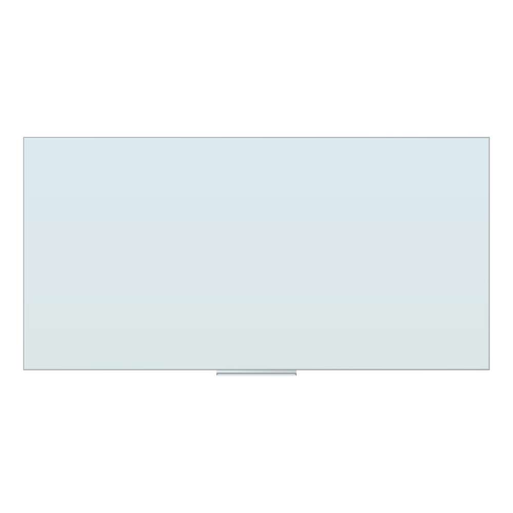 U Brands Frameless Floating Non-Magnetic Glass Dry-Erase Board, 72in X 36in, Frosted White (Actual Size 70in x 35in)