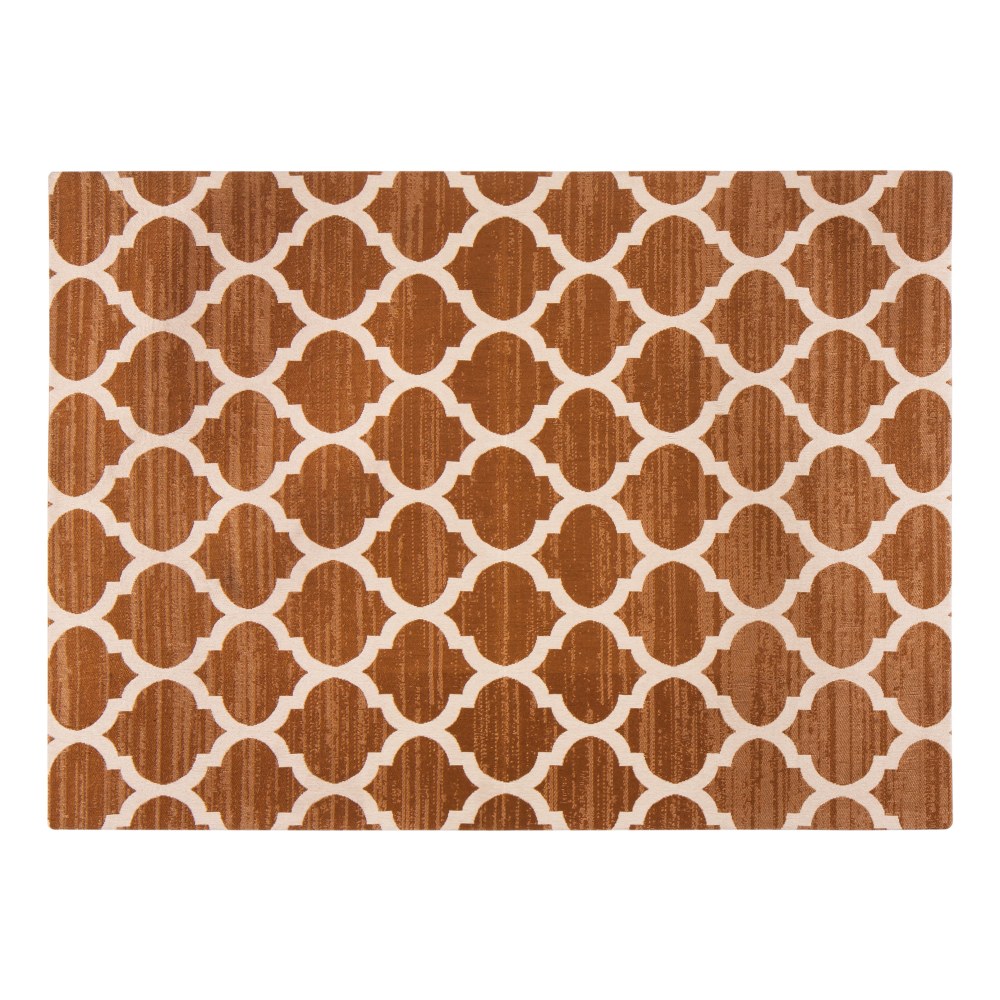Anji Mountain Nizwa Rug'd Chair Mat, 1/4inH x 36inW x 48inD, Brown/Beige
