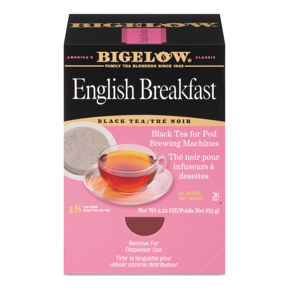 Bigelow English Breakfast Tea Single-Serve Pods, 1.9 Oz, Box Of 18