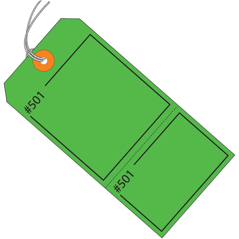 Partners Brand Claim Tags, 100% Recycled, 4 3/4in x 2 3/8in, Green, Case Of 1,000