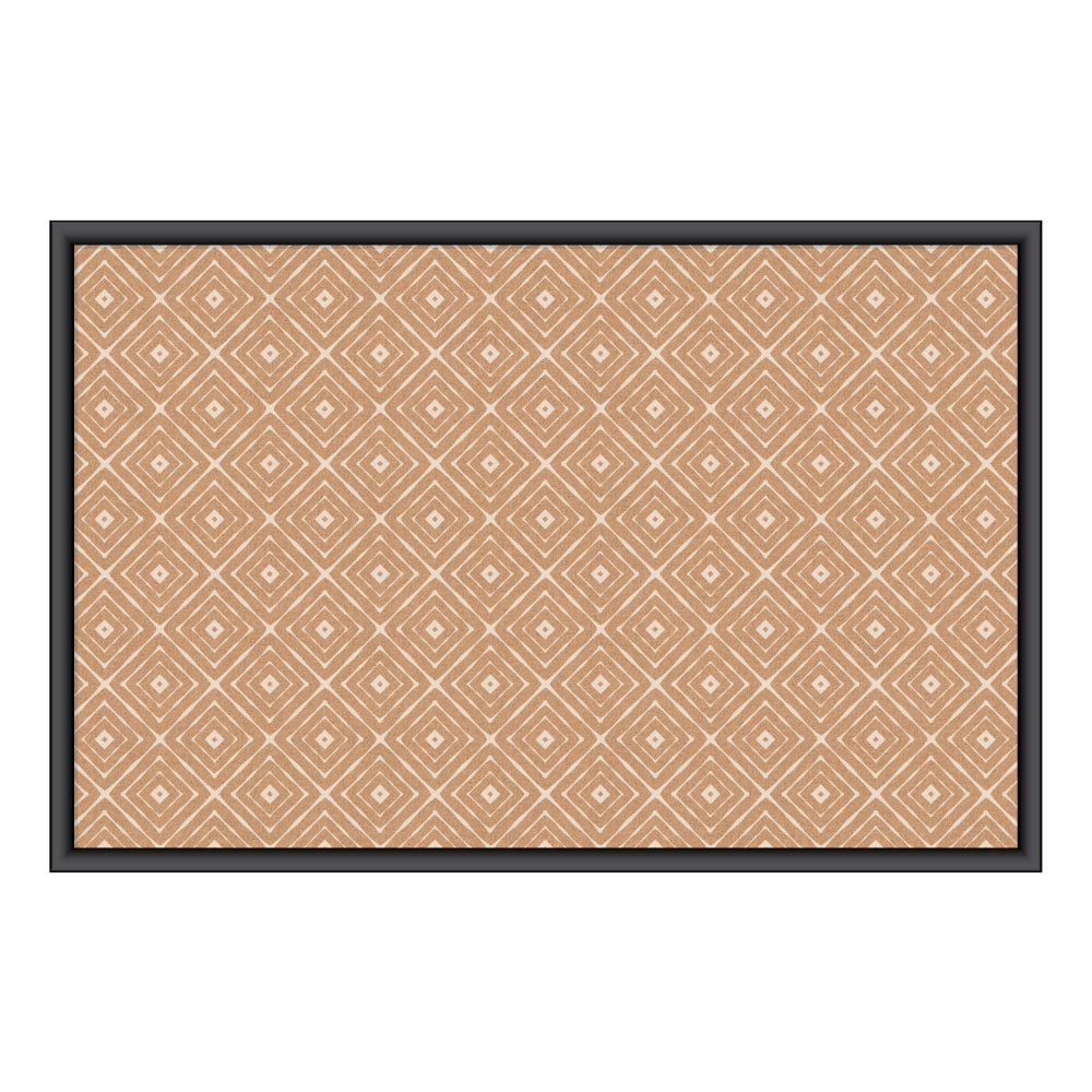 U Brands Fashion Cork Bulletin Board, 35in x 23in, Black Wood Frame