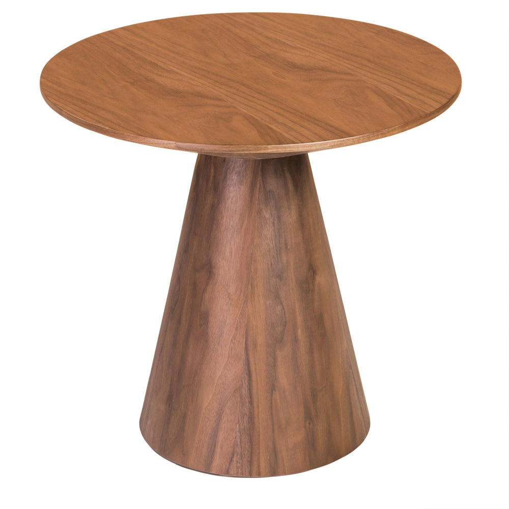 Eurostyle Wesley Round Side Table, 21-1/2inH x 23-1/2inW x 23-1/2inD, Walnut