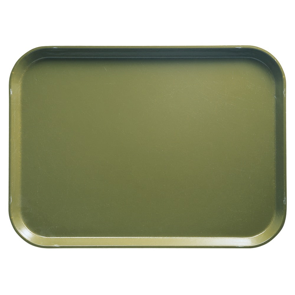 Cambro Camtray Rectangular Serving Trays, 14in x 18in, Olive, Pack Of 12 Trays
