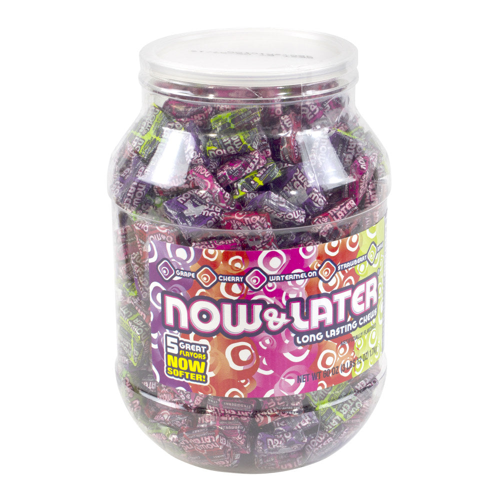 Now & Later Candies, Assorted Flavors, Jar Of 365