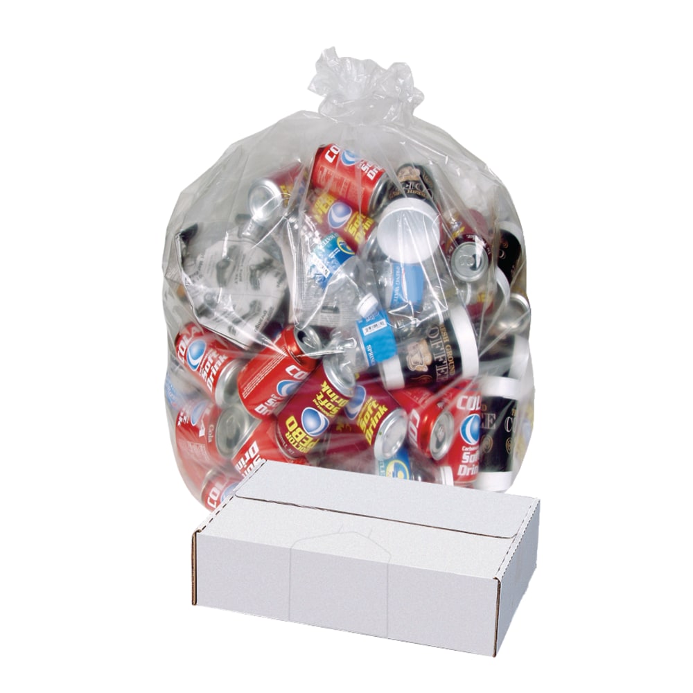 Highmark Linear Low Can Liners, 0.35-mil, 12-16 Gallons, 24in x 32in, Clear, Box Of 1000