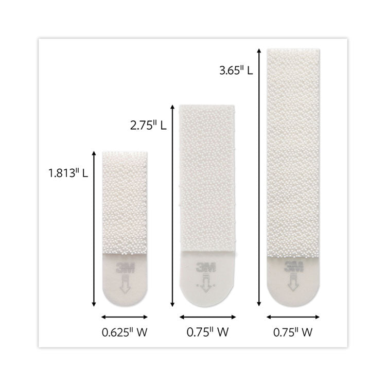 Picture Hanging Strips Big Pack, Removable, (4) Small, (6) Medium, (8) Large, White, 18 Pairs/pack