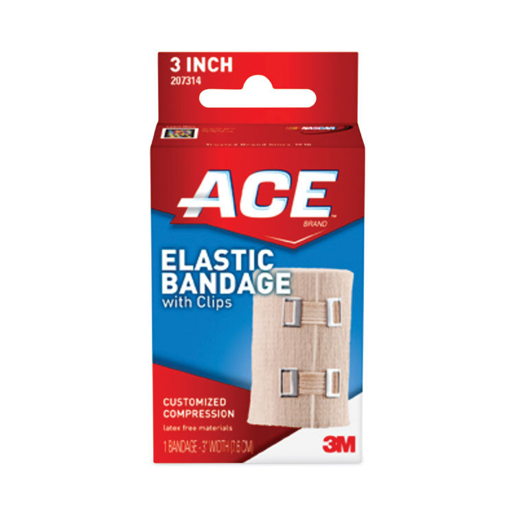 Elastic Bandage With E-Z Clips, 3 X 64