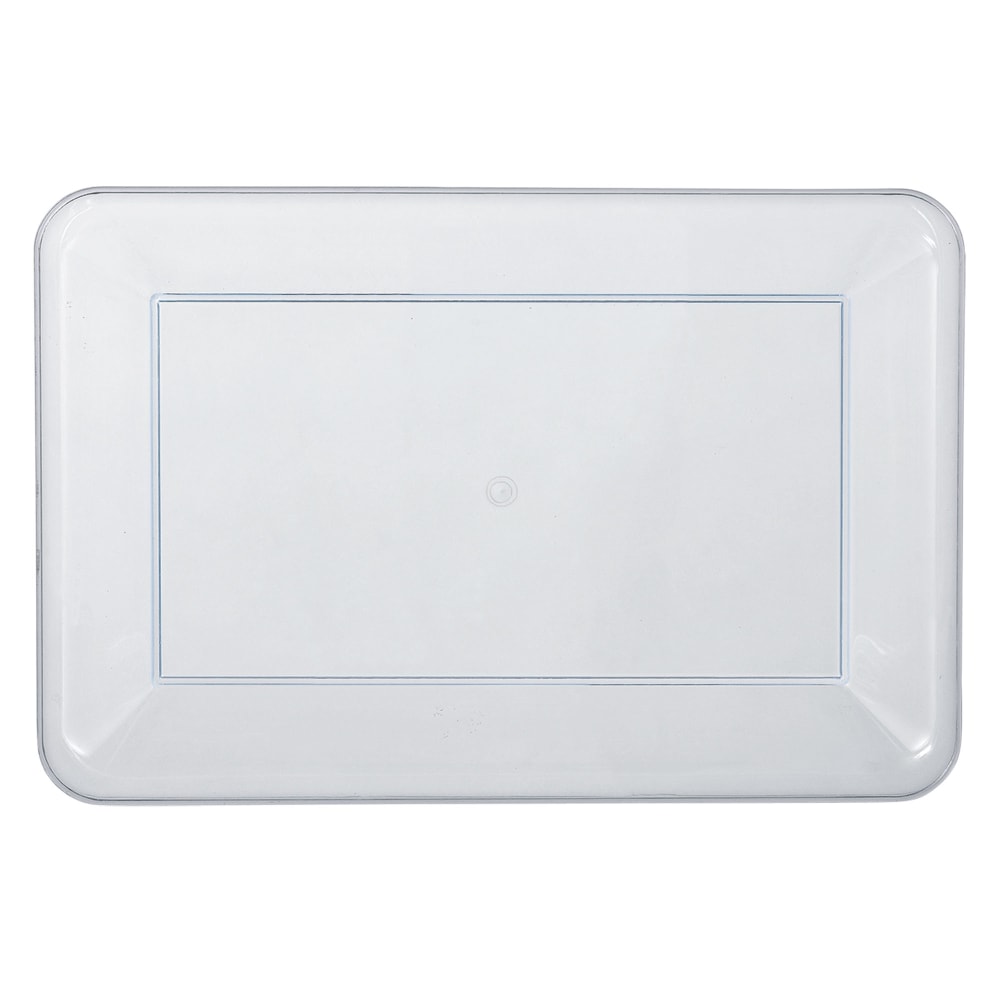 Amscan Plastic Rectangular Trays, 11in x 18in, Clear, Pack Of 4 Trays