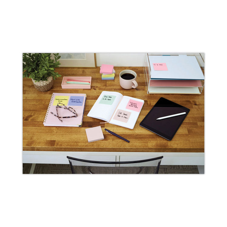 Original Recycled Pop-up Notes, 3 x 3, Sweet Sprinkles Collection Colors, 100 Sheets/Pad, 6 Pads/Pack