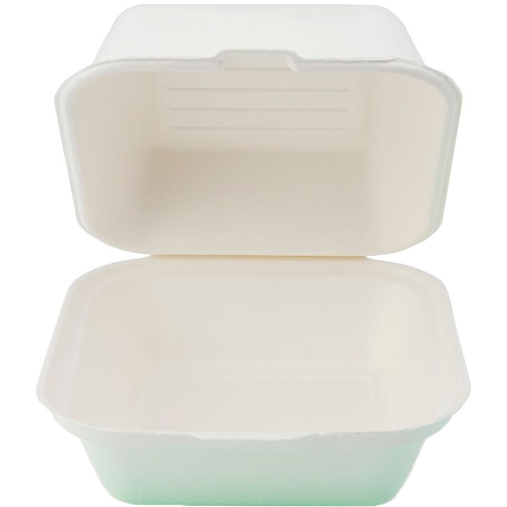 Stalk Market Heavyweight Hinged Containers, 6in x 6in x 3in, Case Of 250 Containers