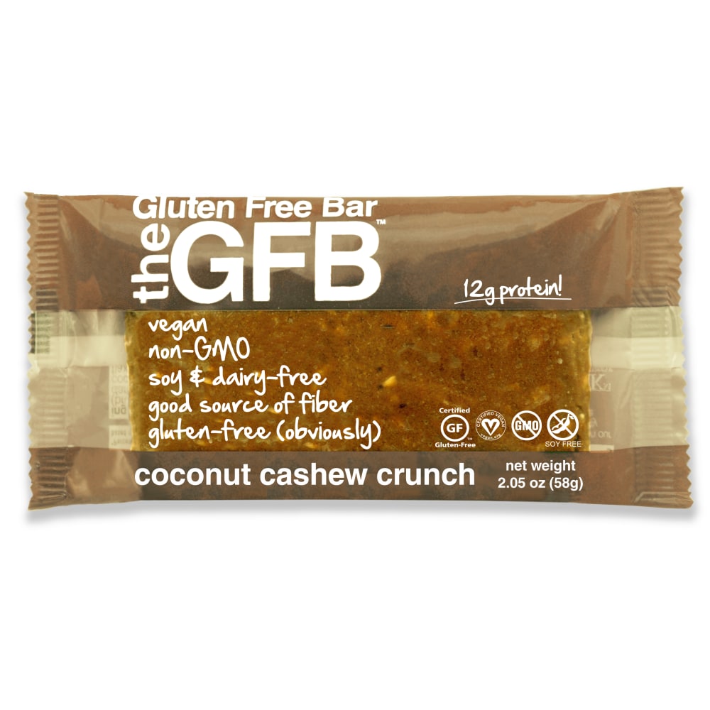 GFB- The Gluten-Free Bar, Coconut Cashew Crunch, 2.05 Oz, Pack Of 12