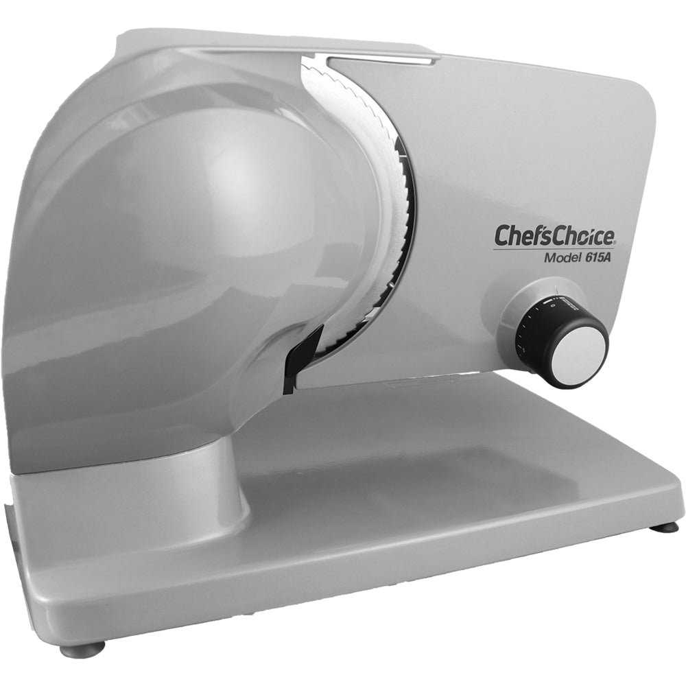 Edgecraft ChefsChoice 615A Electric Food Slicer, 10-5/8inH x 11-7/16inW x 15inD, Silver