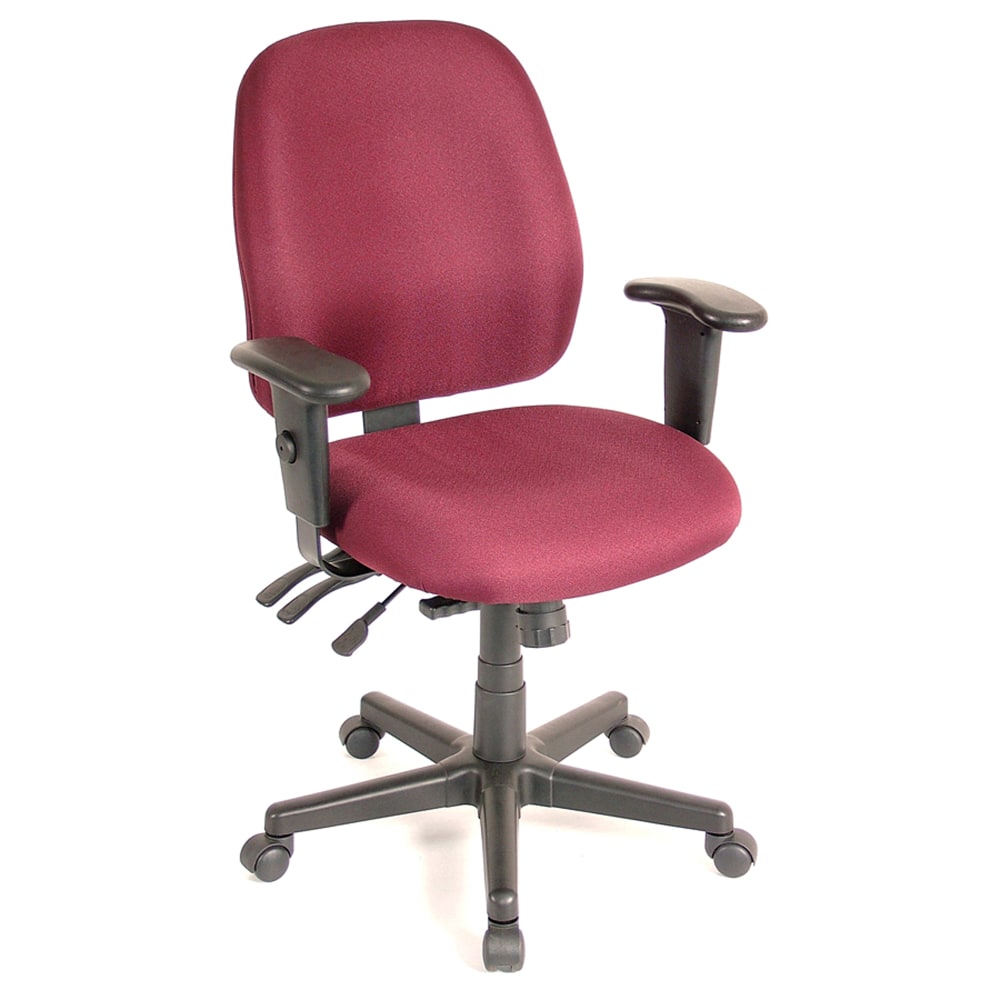 Raynor 4 x 4 Fabric Task Chair, Burgundy/Black