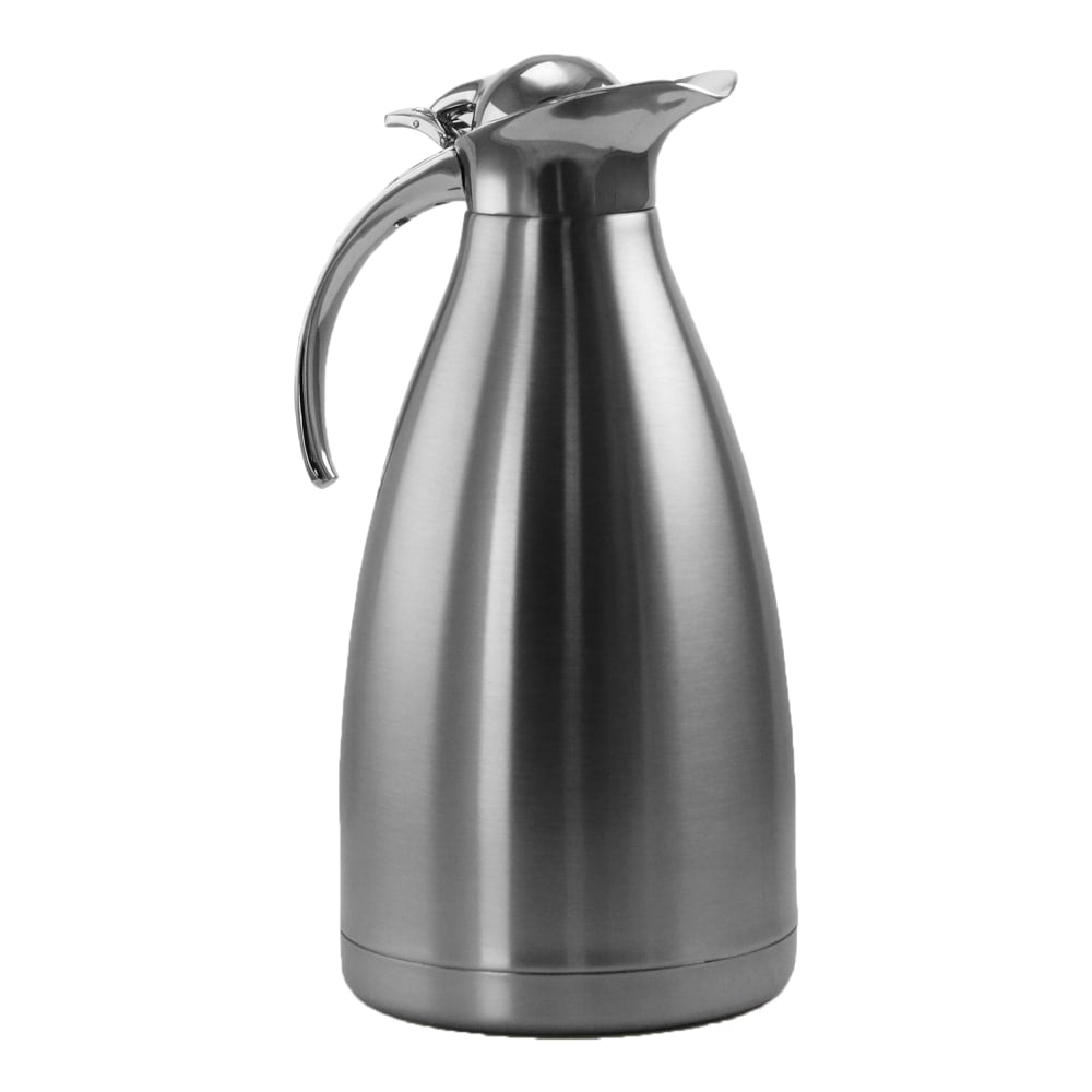 MegaChef 2-Liter Deluxe Thermal Beverage Carafe, Silver