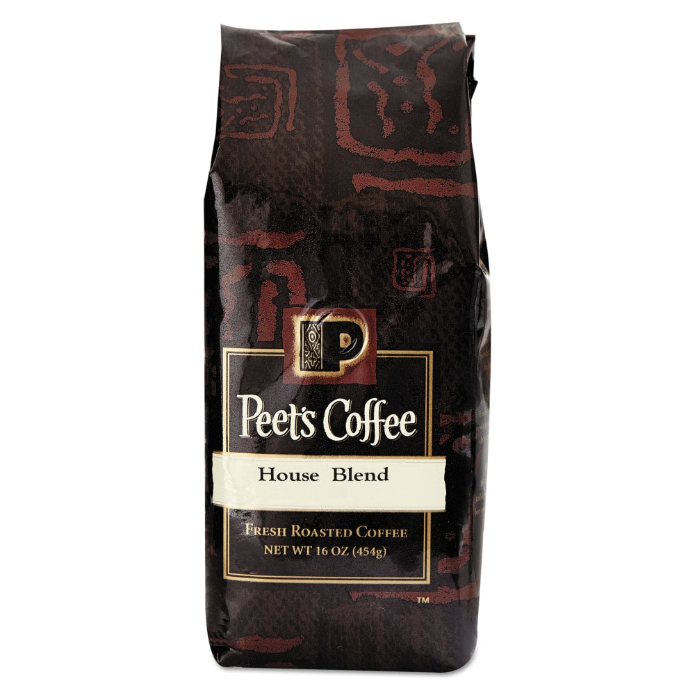 Peets Coffee & Tea Ground Coffee, House Blend, 1 Lb Per Bag