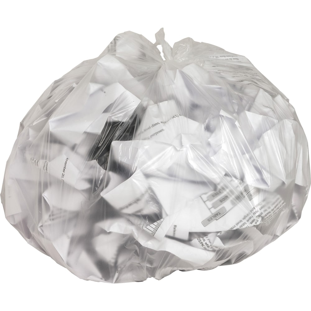 Genuine Joe 0.01 mil Trash Bags, 10 gal, 24inH x 24inW, Clear, 1000 Bags