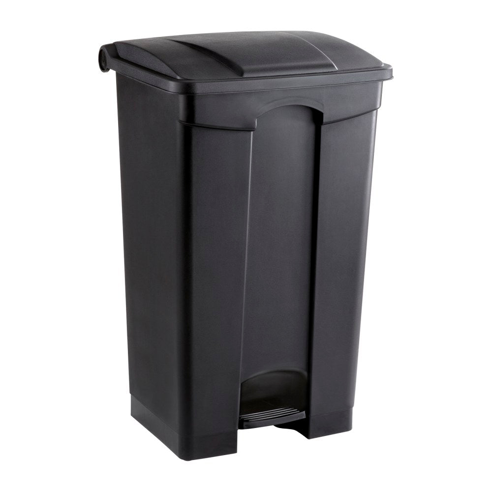 Safco Plastic Step-On Receptacle, 23 Gallon, Black