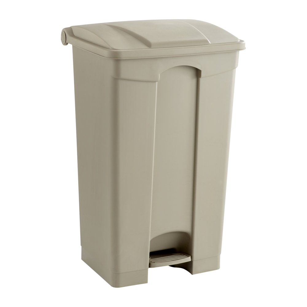 Safco Plastic Step-On Receptacle, 23 Gallon, Tan