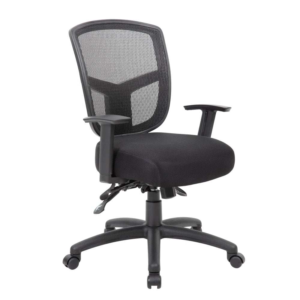 Boss Office Products Contract Mesh Mid-Back Task Chair, Black