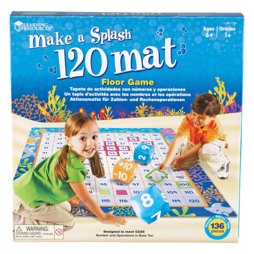 Learning Resources Make A Splash 120 Mat, 48in x 56in, Grades 1-9