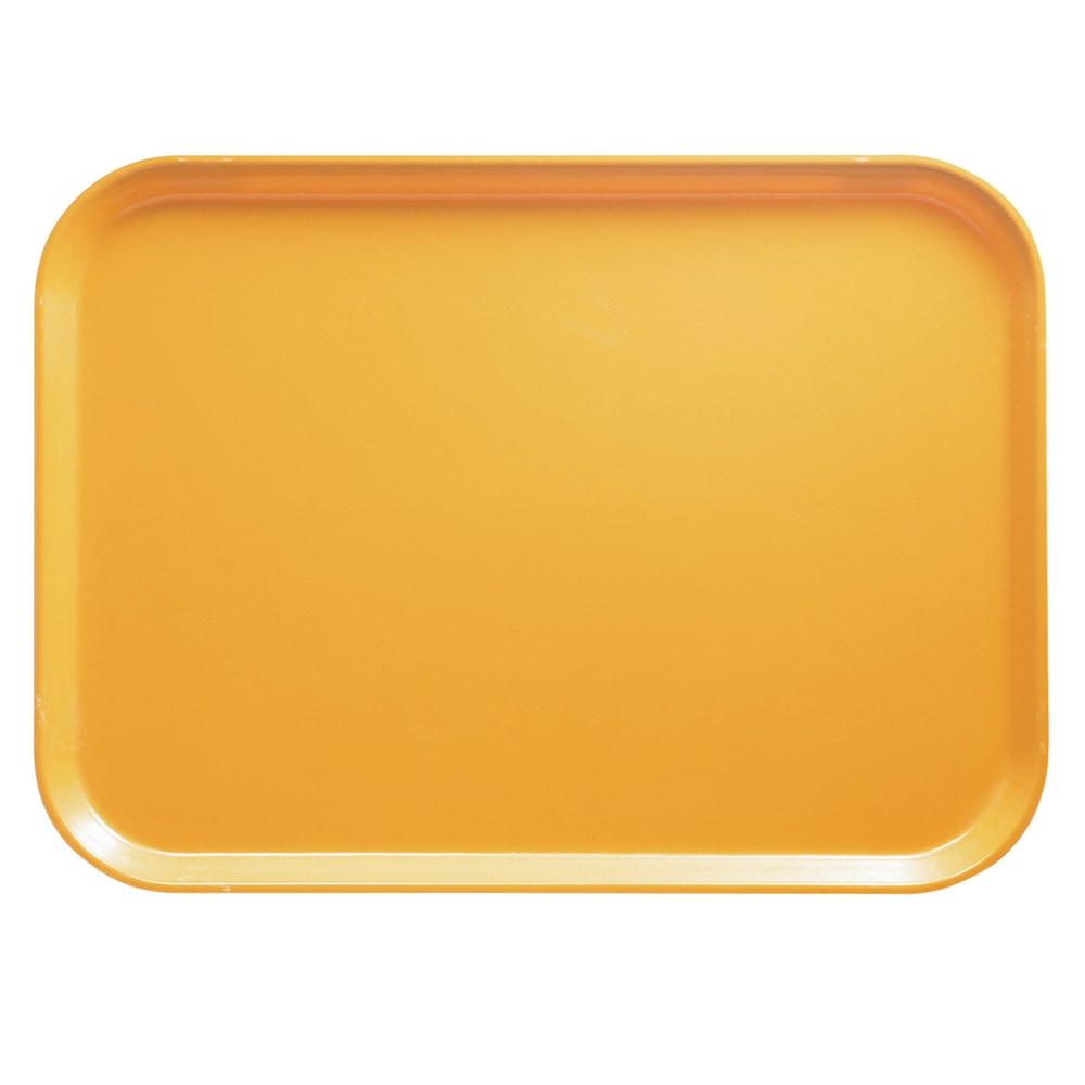Cambro Camtray Rectangular Serving Trays, 14in x 18in, Tuscan Gold, Pack Of 12 Trays