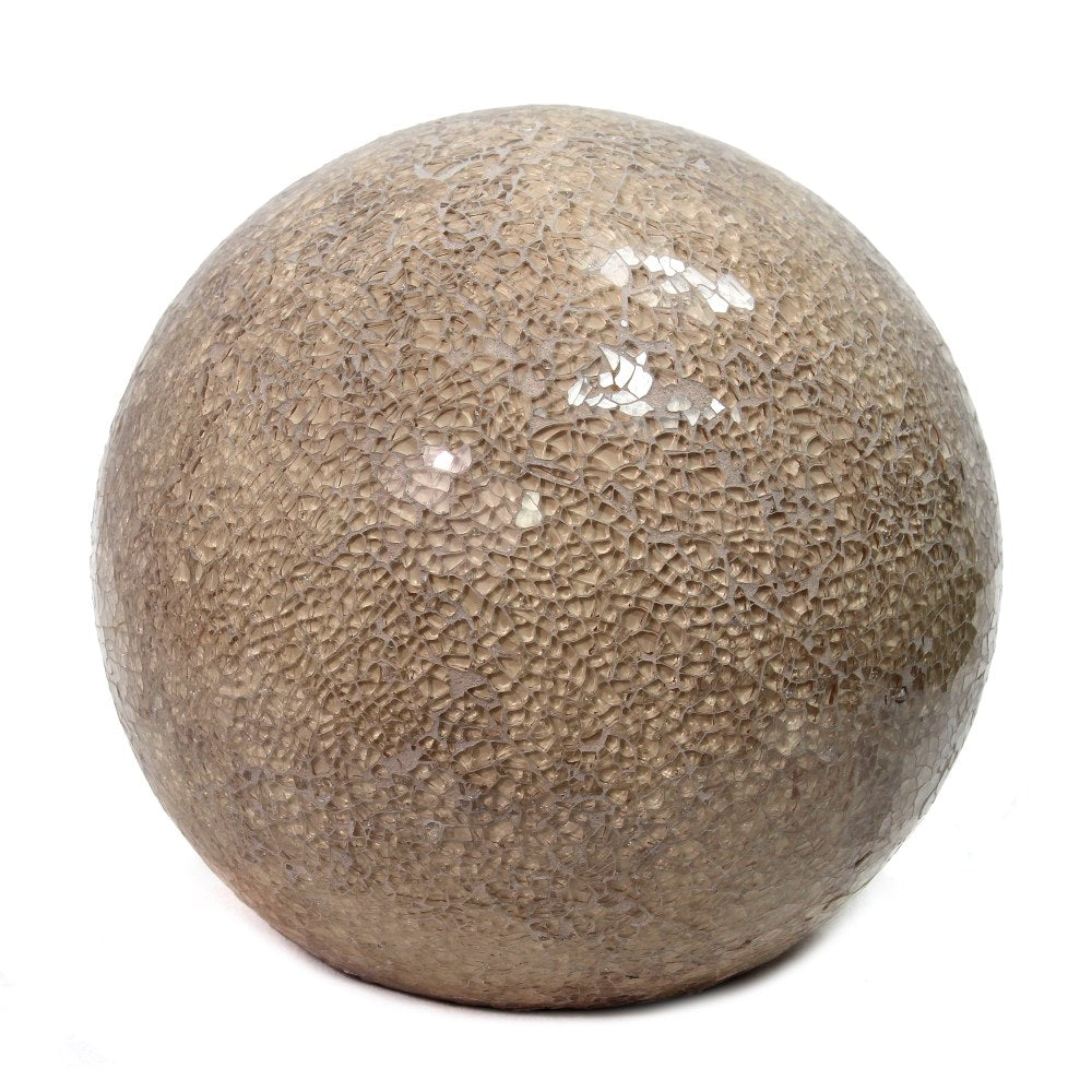 Simple Designs 1 Light Mosaic Stone Ball Table Lamp, 7.75inH, Champagne