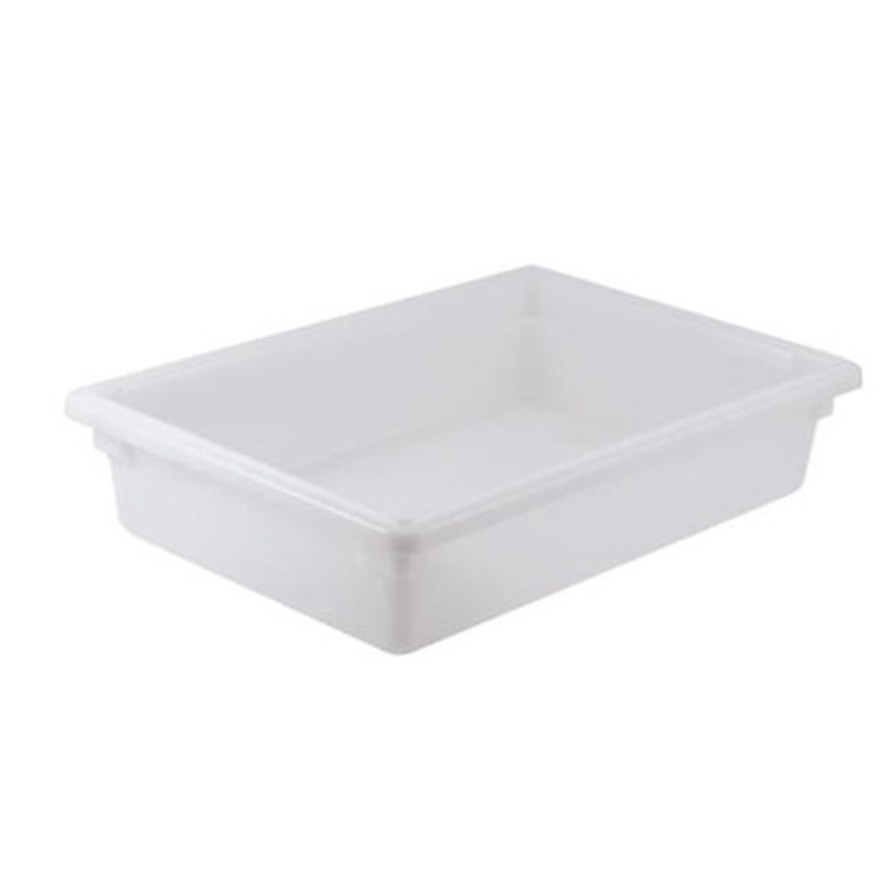 Winco Plastic Food Storage Box, 6inH x 18inW x 26inD, White