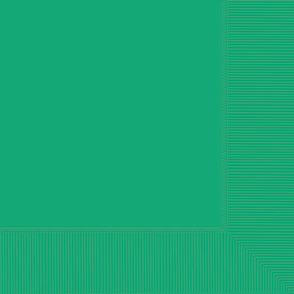 Amscan Beverage Napkins, 5in x 5in, Festive Green, 100 Napkins Per Pack, Case Of 6 Packs