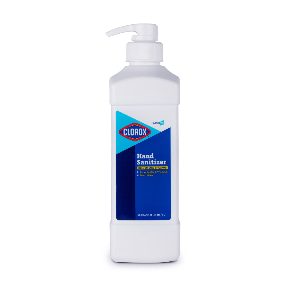 Clorox Pro Hand Sanitizer Gel With Pump, 32 Oz (1 Liter), Case Of 6