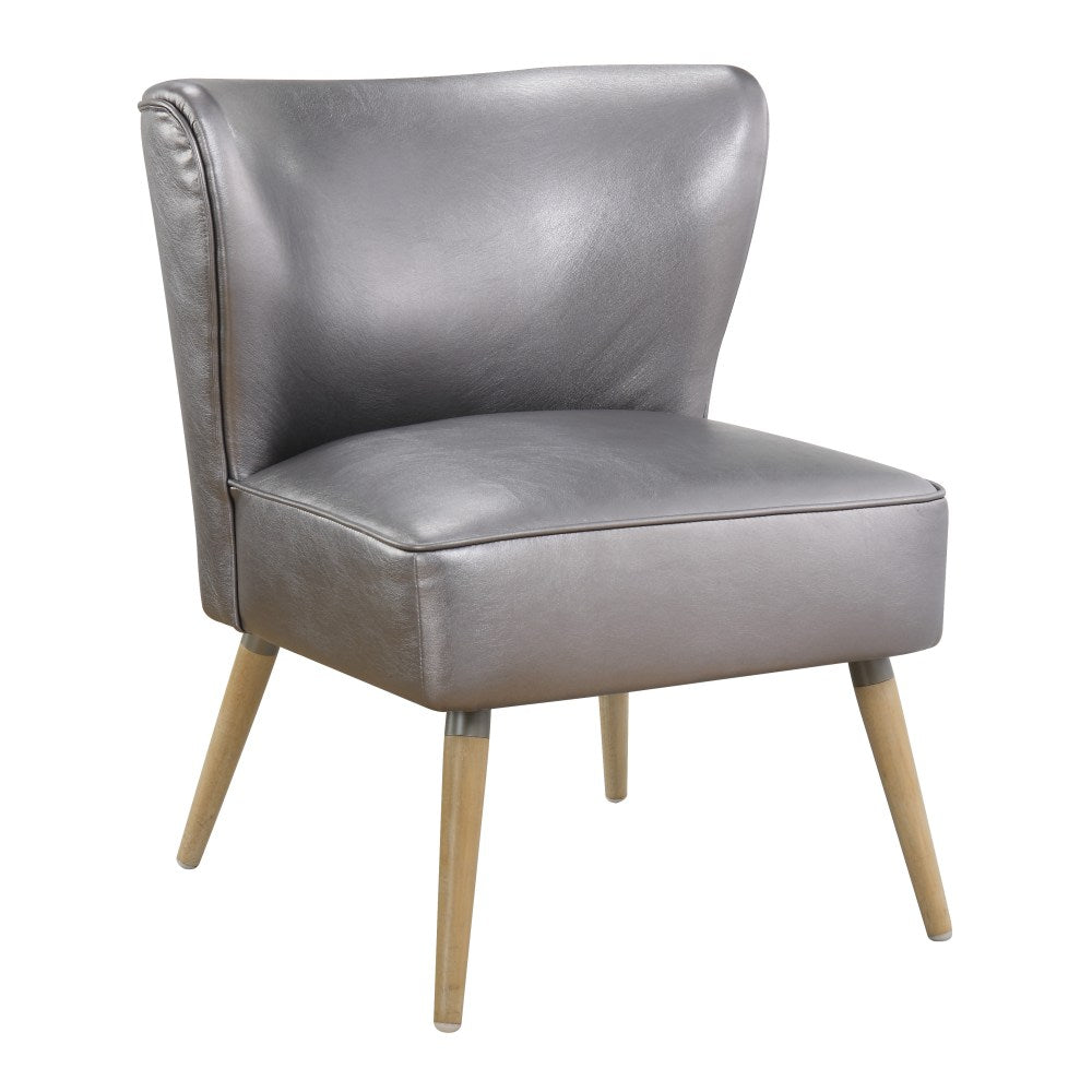Ave Six Amity Side Chair, Sizzle Pewter/Light Brown/Gold