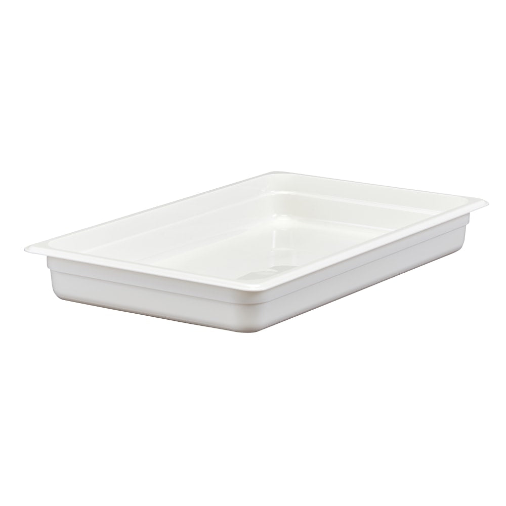 Cambro Camwear GN 1/1 Size 2in Food Pans, 2inH x 12-3/4inW x 20-7/8inD, White, Set Of 6 Pans