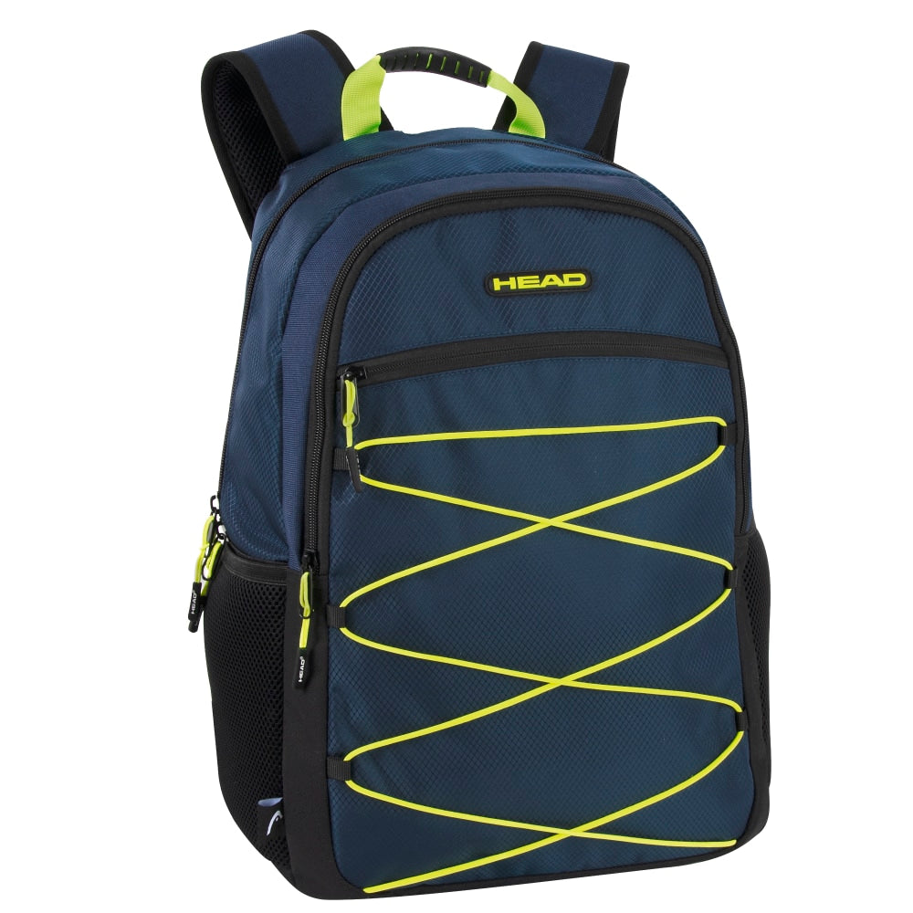 HEAD Bungee Double Section Backpack With 17in Laptop Pocket, Navy