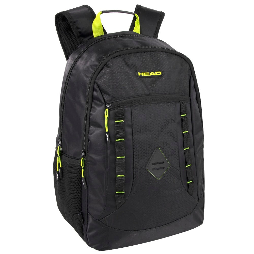 HEAD Utility Double Section Backpack With 17in Laptop Pocket, Black