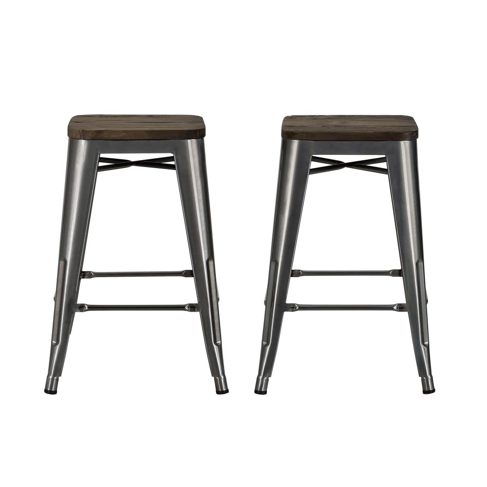 DHP Fusion Backless Counter Stool, Charcoal
