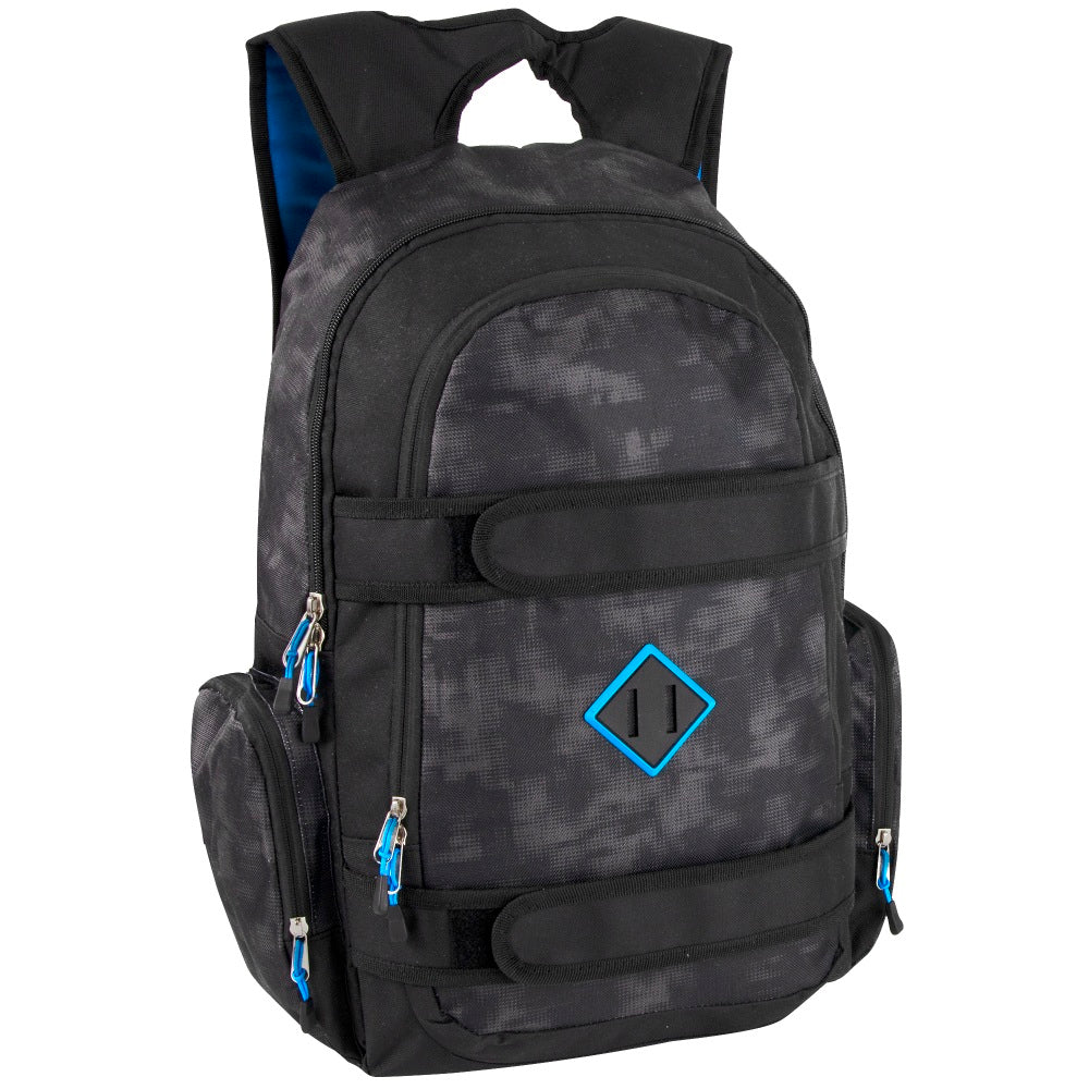 Mountain Edge Skate Strap Backpack With 17in Laptop Sleeve, Black