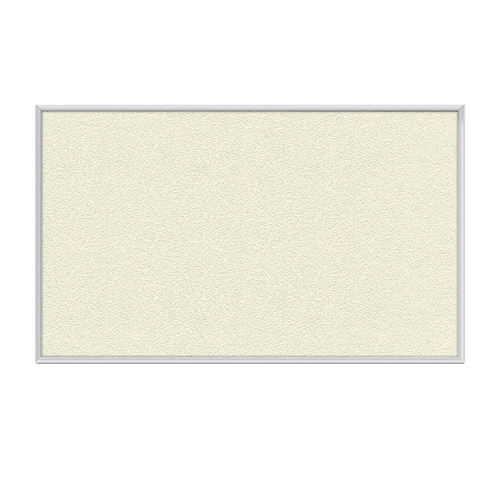 Ghent Aluminum Frame Vinyl Bulletin Board, 18in x 18in, Ivory, Satin Frame