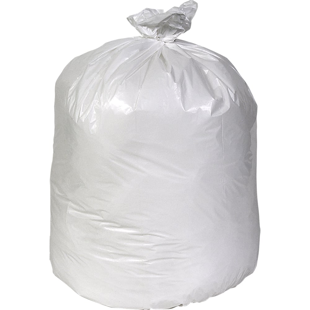Pitt Plastics 0.45 mil Linear Low Can Liners, 24in x 32in, 12 - 16 Gallons, White, Pack Of 500