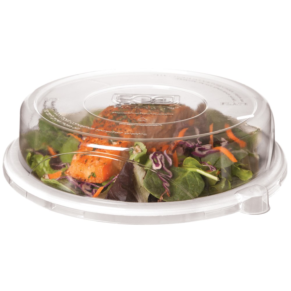 ECO WorldView Round Lids, Fits 9in Plates, 100% Recycled, Case Of 300 Lids
