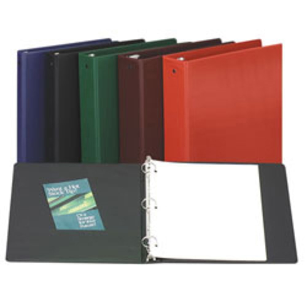 Avery Economy 3-Ring Binder, 3in Round Rings, 44% Recycled, Black