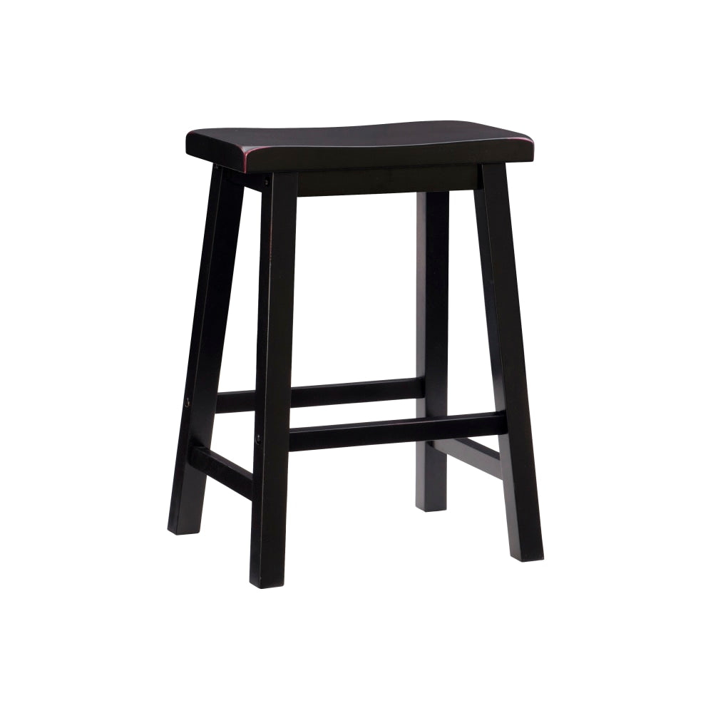 Powell Saddle Counter Stool, Antique Black