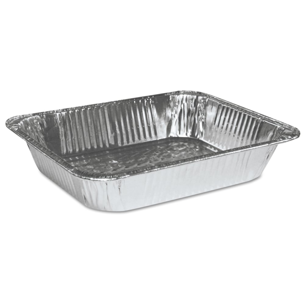 Boardwalk Half-Size Steam Table Aluminum Pans, 128 Oz, Silver, Pack Of 100 Pans