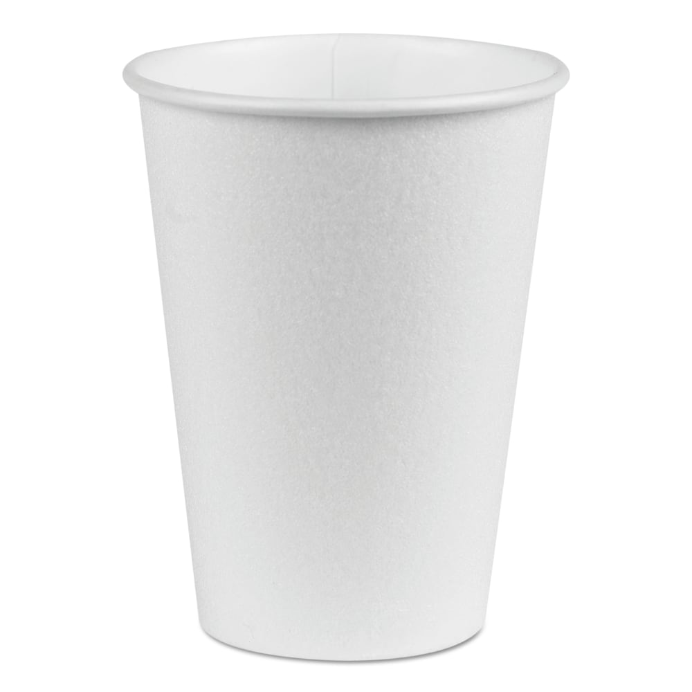 Dixie PerfecTouch Hot/Cold Cups, 12 Oz, White, 50 Cups Per Bag, Carton Of 20 Bags
