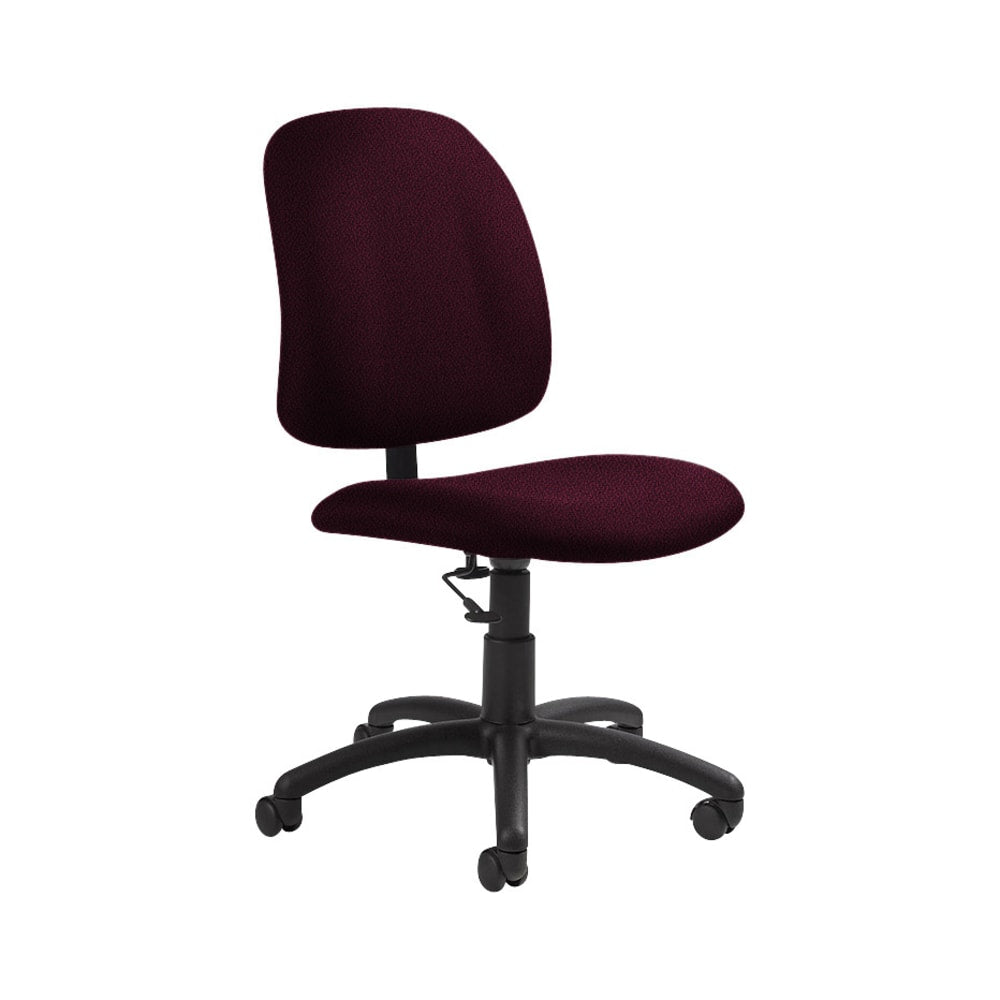 Global Goal Low-Back Task Chair, 39inH x 20 1/2inW x 24 1/2inD, Vermilion/Black