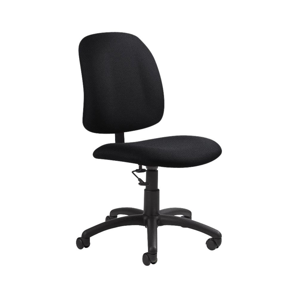 Global Goal Low-Back Task Chair, 39inH x 20 1/2inW x 24 1/2inD, Ebony/Black