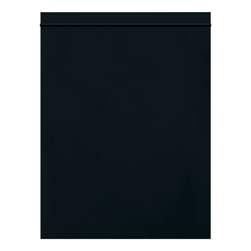 Partners Brand 2 Mil Colored Reclosable Poly Bags, 8in x 10in, Black, Case Of 1000