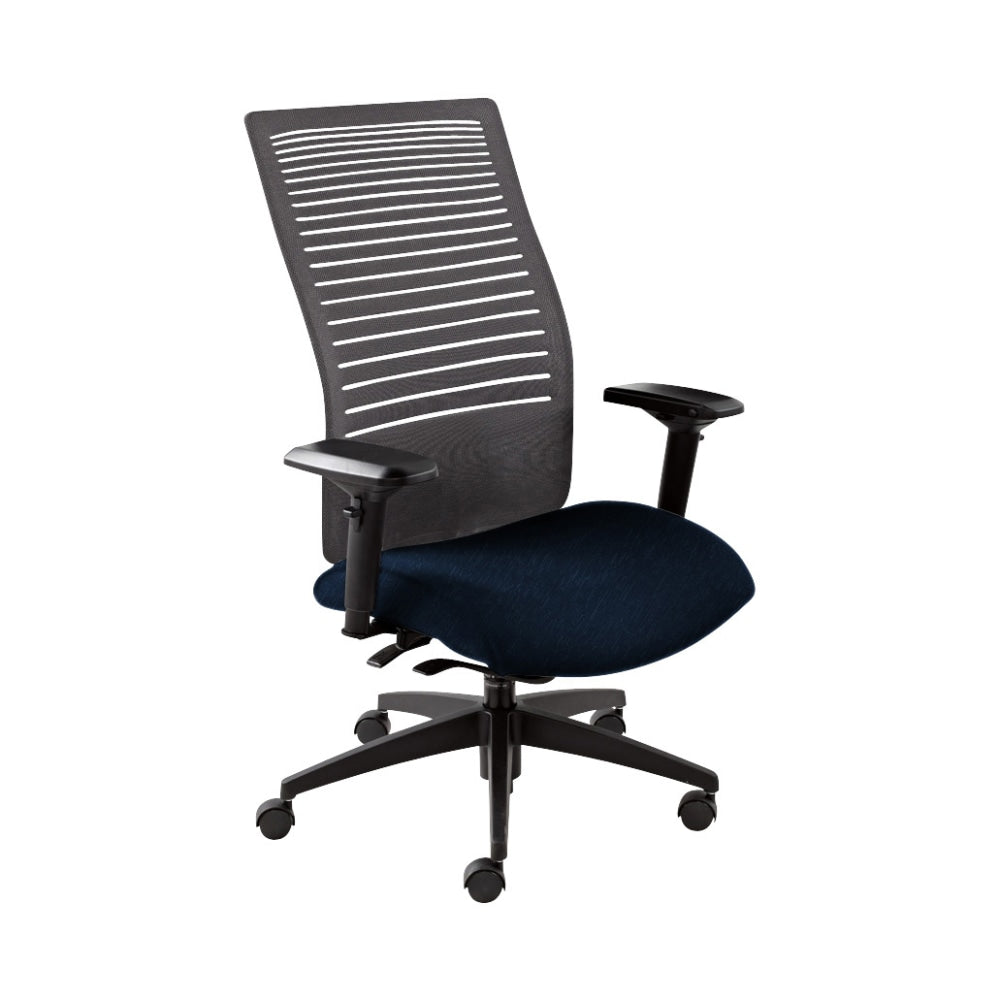 Global Loover Weight-Sensing Synchro Chair, High-Back, 42inH x 25 1/2inW x 24inD, Blue Bayou/Black